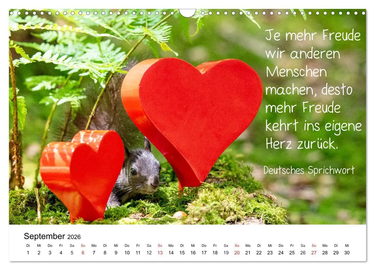 Bild: 9783457896549 | Der literarische Eichhörnchen-Kalender (Wandkalender 2026 DIN A3...