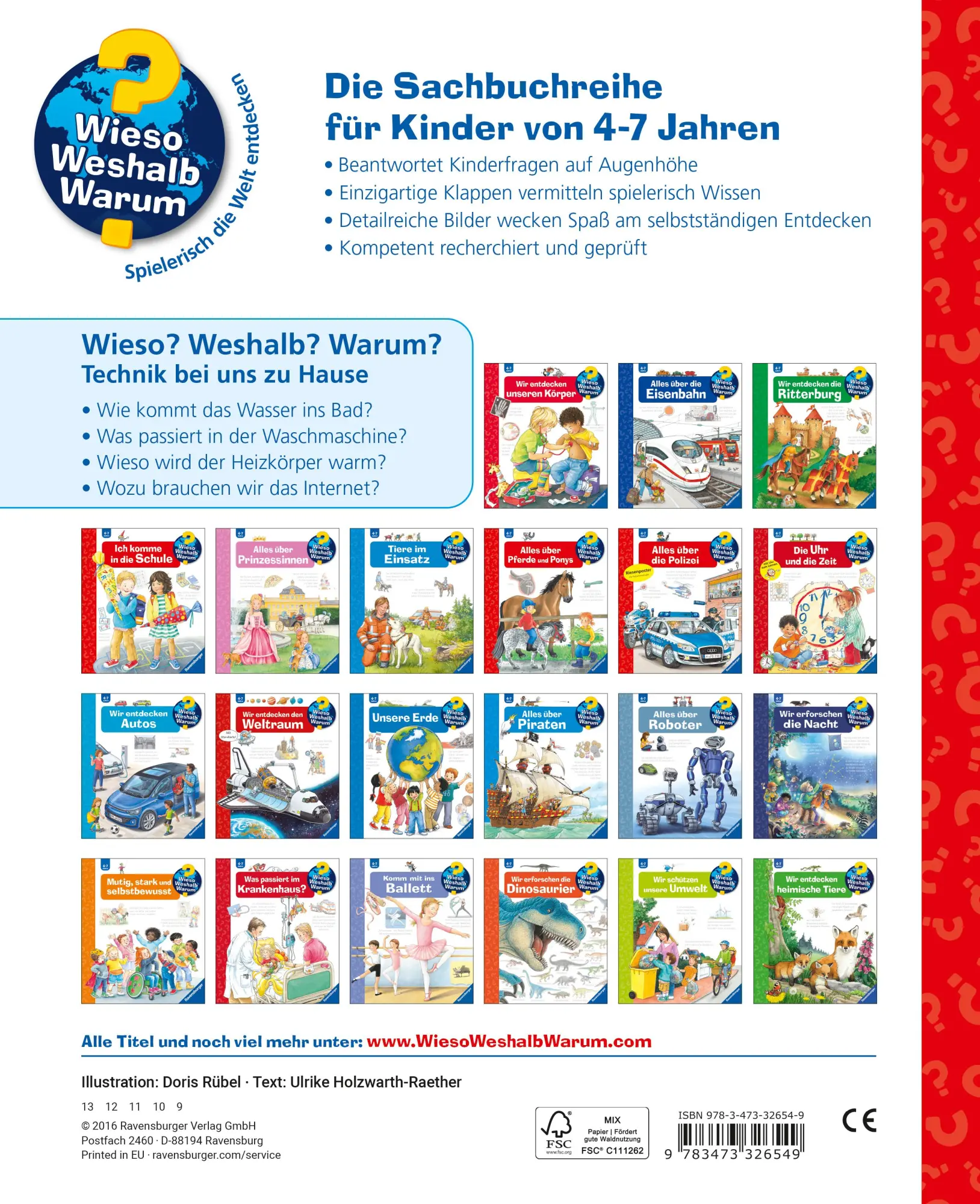 Rückseite: 9783473326549 | Wieso? Weshalb? Warum?, Band 24: Technik bei uns zu Hause | Buch