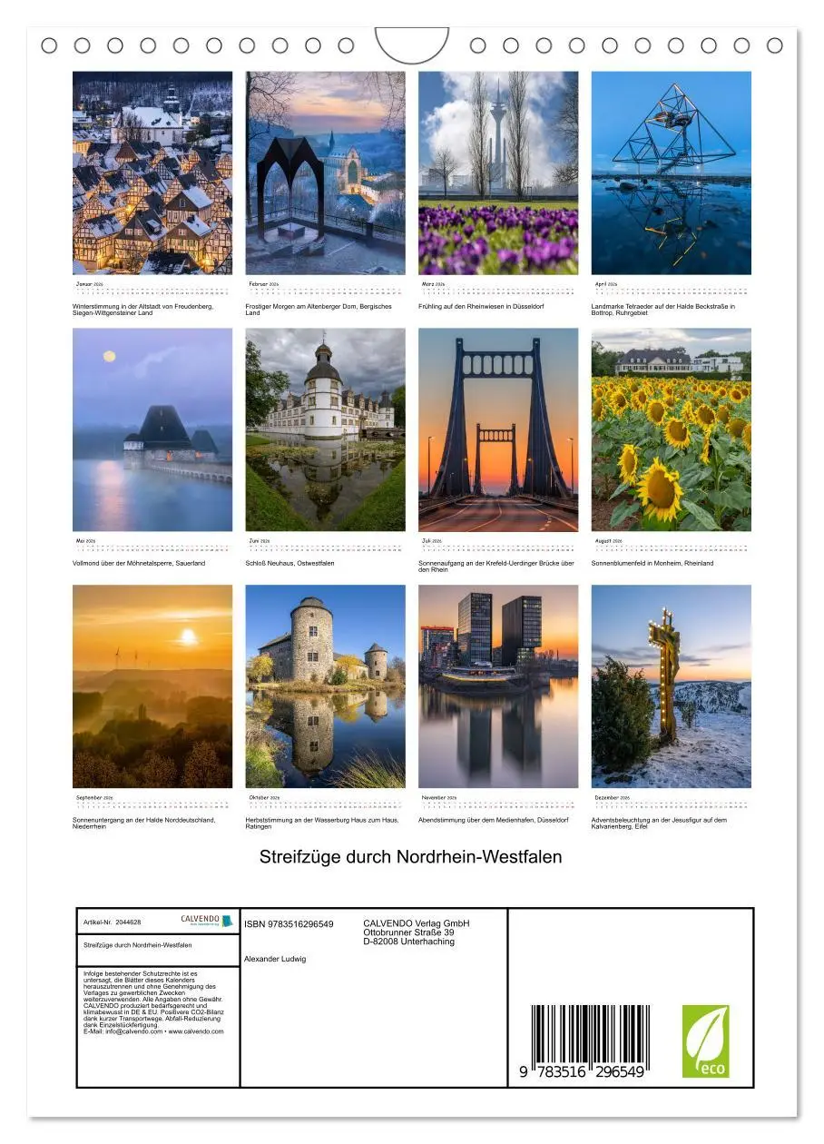 Bild: 9783516296549 | Streifzüge durch Nordrhein-Westfalen (Wandkalender 2026 DIN A4...