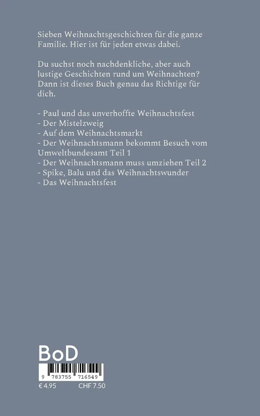 Rückseite: 9783755716549 | 7 schöne Geschichten rund um Weihnachten | Für Groß und Klein | Imhoff