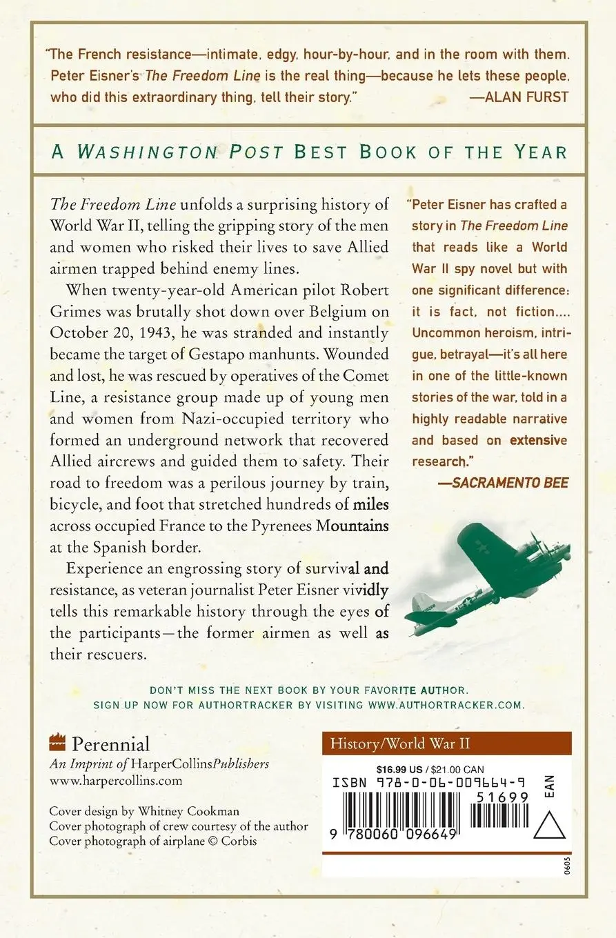 Rückseite: 9780060096649 | The Freedom Line | Peter Eisner | Taschenbuch | Englisch | 2005