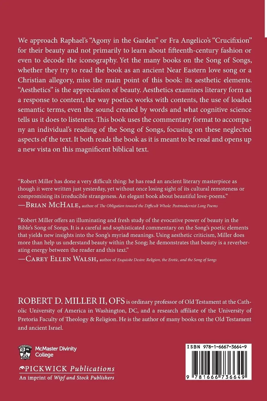 Rückseite: 9781666736649 | Finding Beauty in the Bible | Robert D. II OFS Miller | Taschenbuch