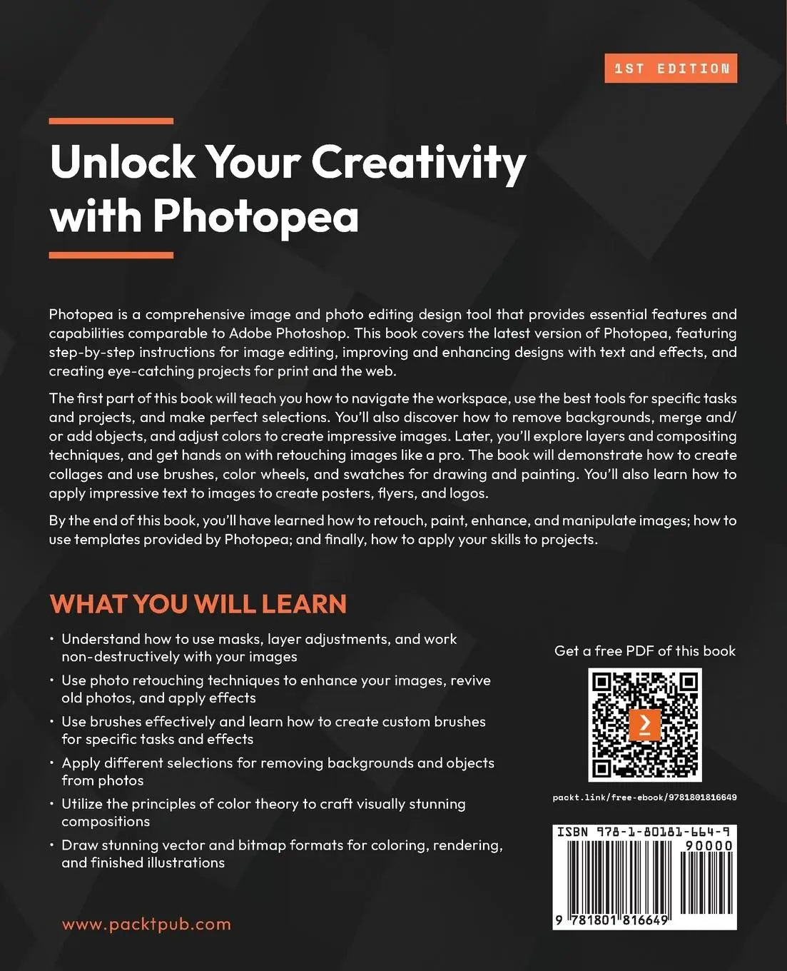 Rückseite: 9781801816649 | Unlock Your Creativity with Photopea | Michael Burton | Taschenbuch