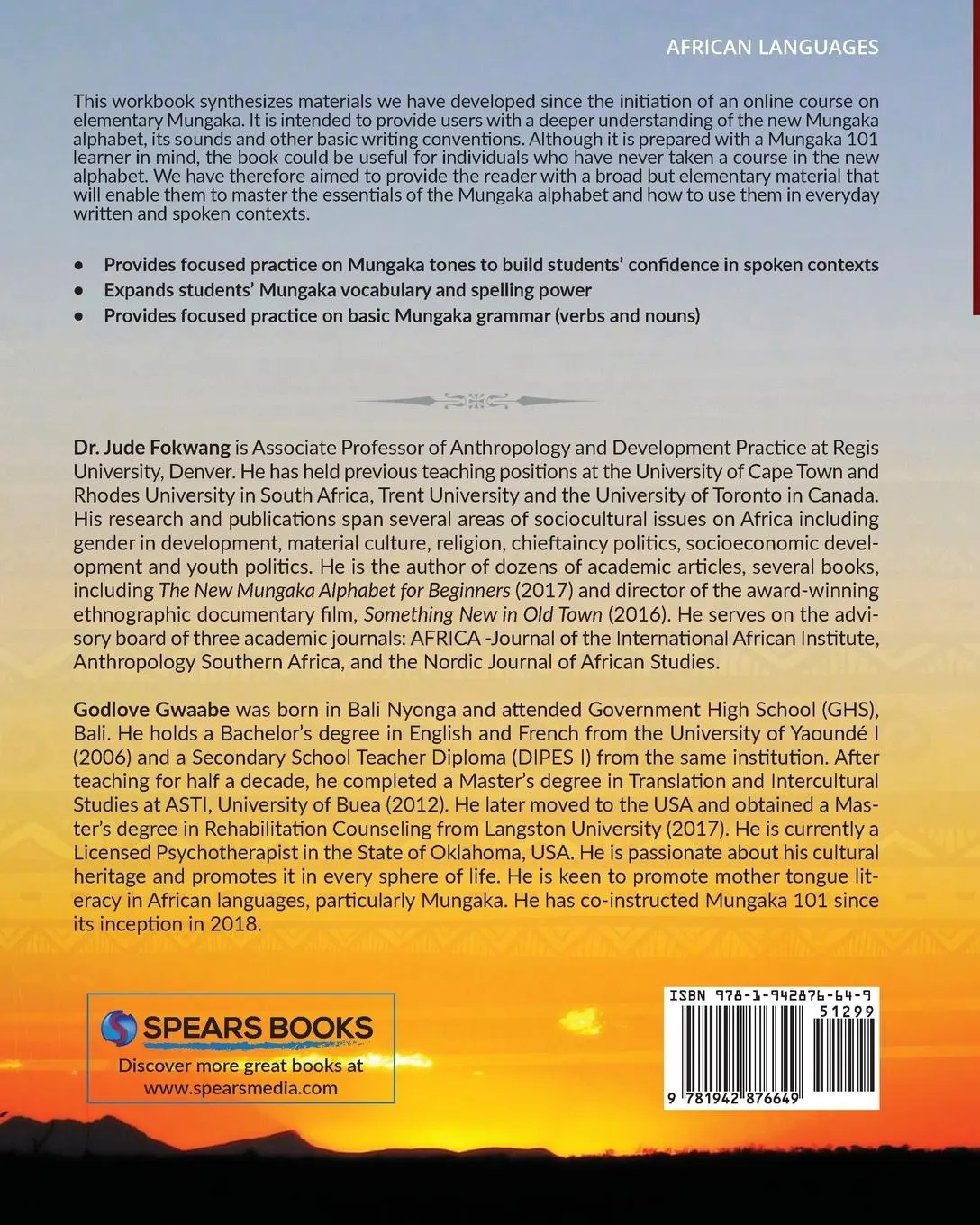Rückseite: 9781942876649 | The Mungaka Alphabet Workbook | Jude Fokwang (u. a.) | Taschenbuch