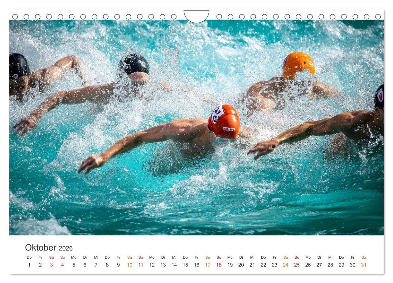 Bild: 9783457266649 | Schwimmen - Bahn für Bahn (Wandkalender 2026 DIN A4 quer), CALVENDO...