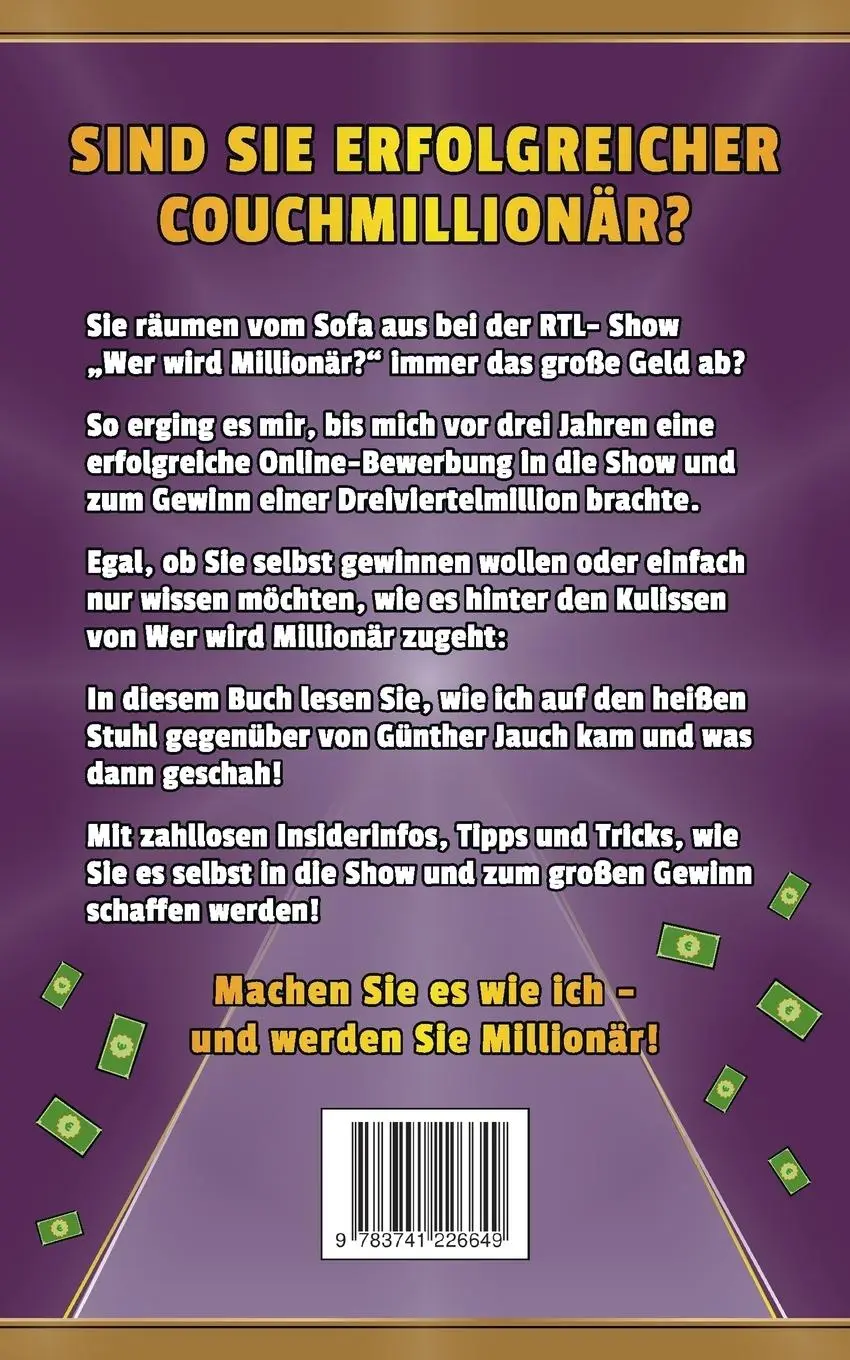 Rückseite: 9783741226649 | Insiderreport "Wer wird Millionär?" - Die ganze Wahrheit über die...