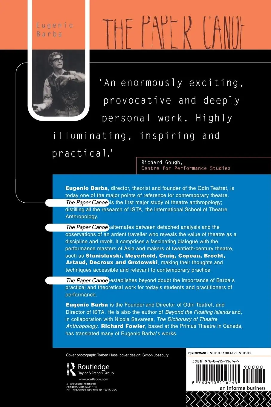 Rückseite: 9780415116749 | The Paper Canoe | A Guide to Theatre Anthropology | Eugenio Barba
