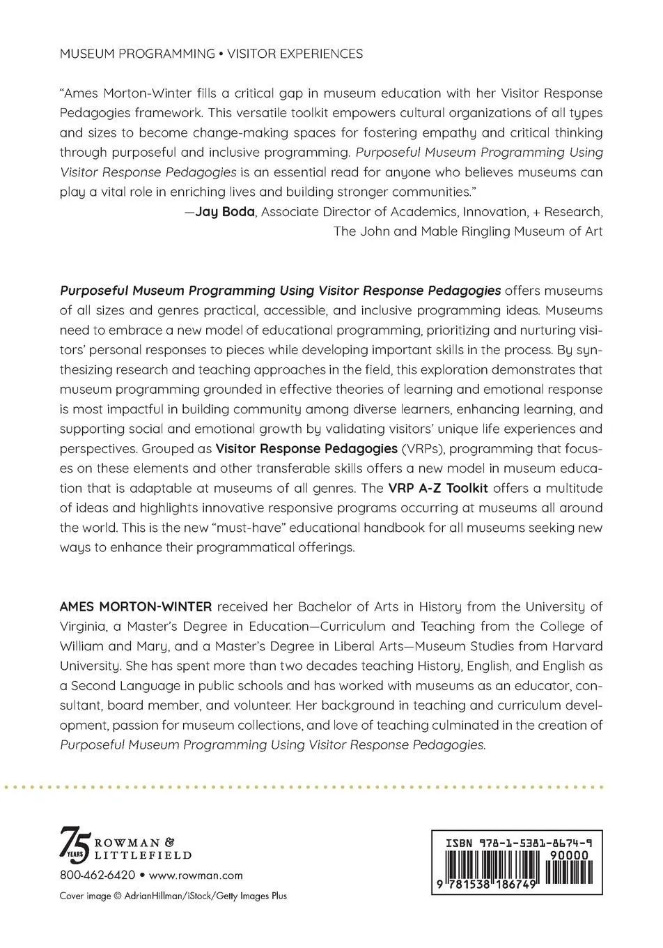 Rückseite: 9781538186749 | Purposeful Museum Programming Using Visitor Response Pedagogies | Buch