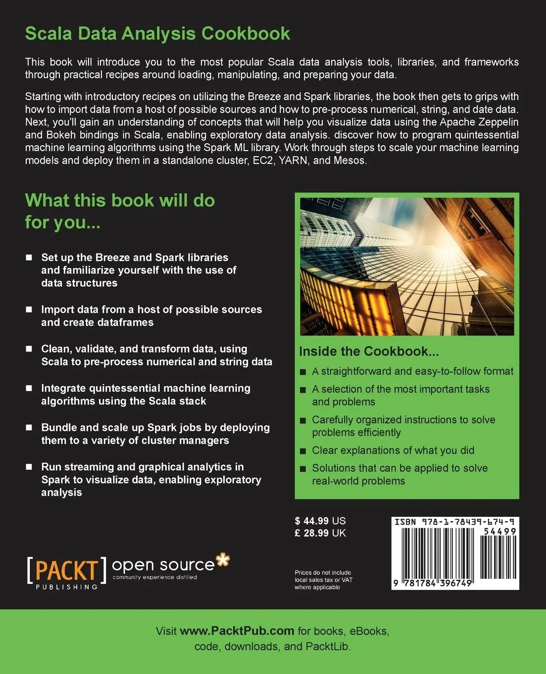 Rückseite: 9781784396749 | Scala Data Analysis Cookbook | Arun Manivannan | Taschenbuch | 2015