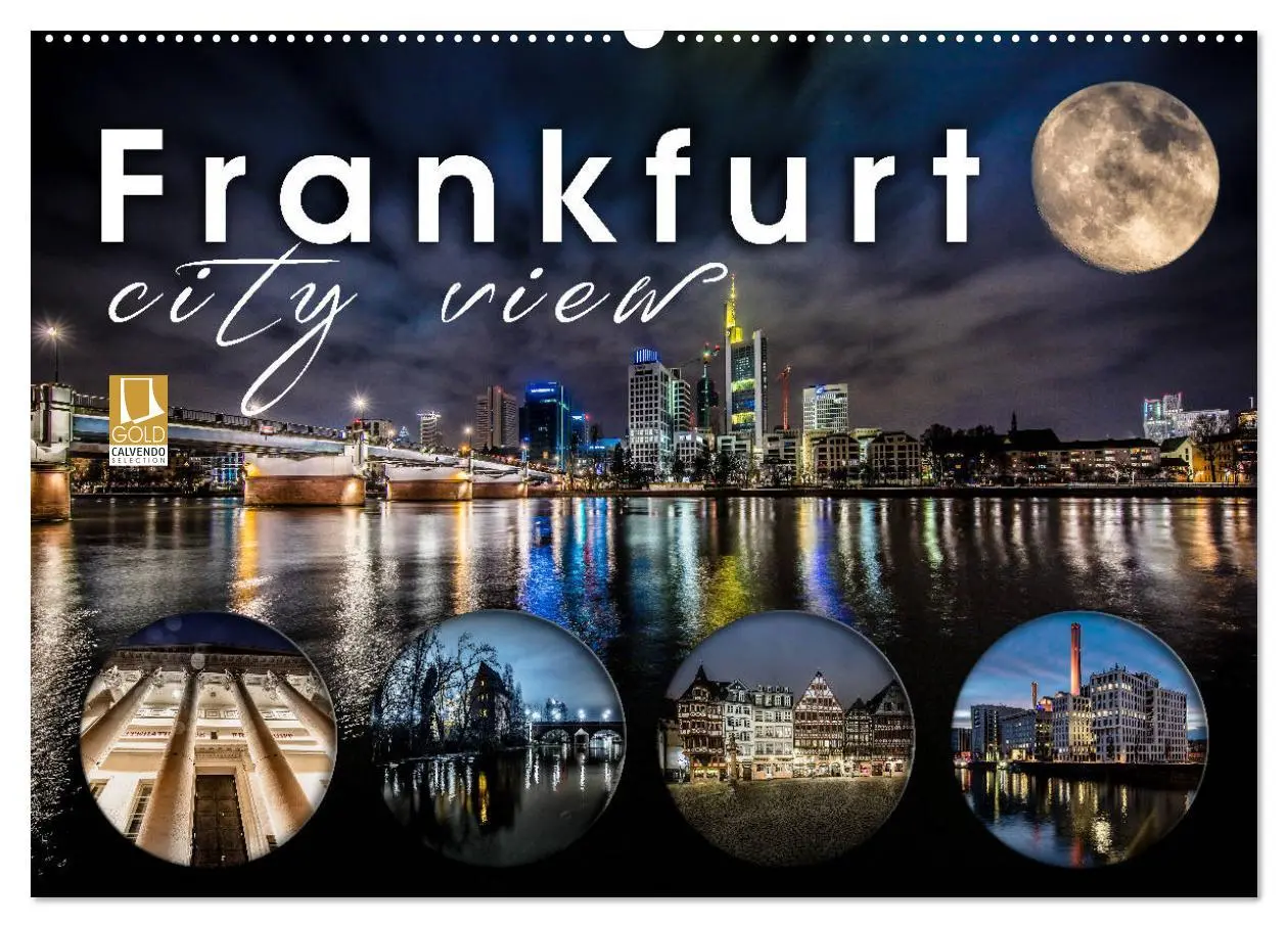 Cover: 9783457876749 | Frankfurt city view (Wandkalender 2026 DIN A2 quer), CALVENDO...