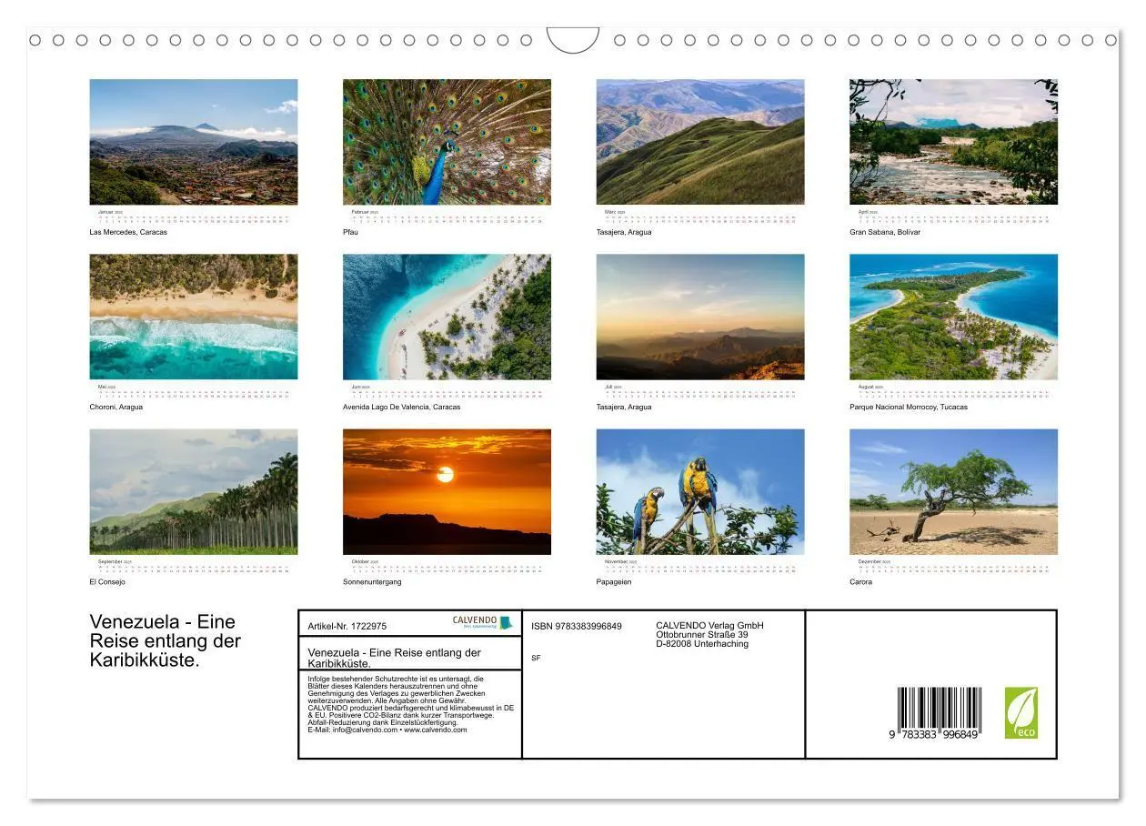 Bild: 9783383996849 | Venezuela - Eine Reise entlang der Karibikküste. (Wandkalender 2025...