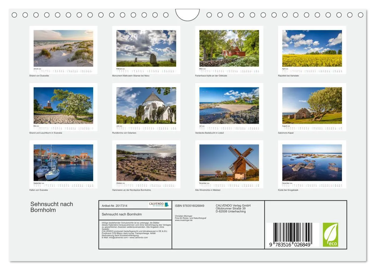 Bild: 9783516026849 | Sehnsucht nach Bornholm (Wandkalender 2026 DIN A4 quer), CALVENDO...