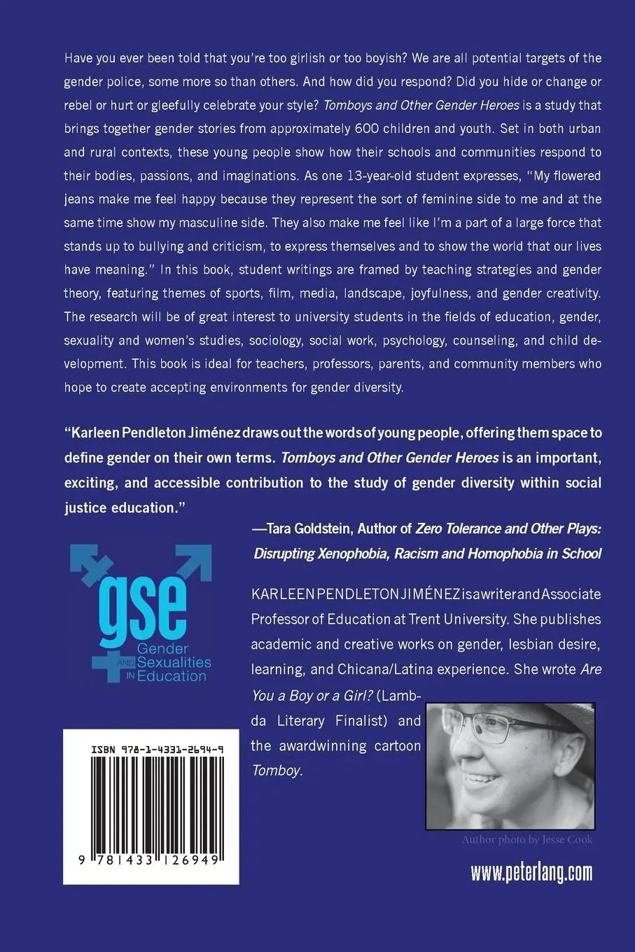 Rückseite: 9781433126949 | Tomboys and Other Gender Heroes | Confessions from the Classroom