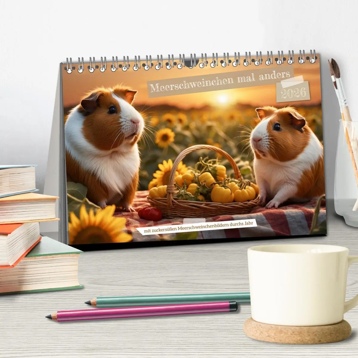 Bild: 9783457476949 | Meerschweinchen mal anders! (Tischkalender 2026 DIN A5 quer),...