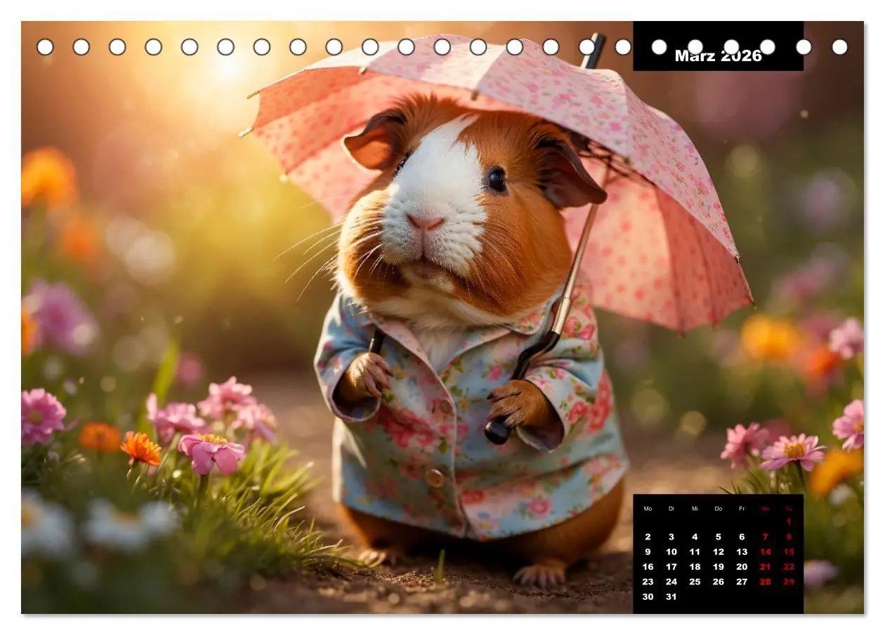 Bild: 9783457476949 | Meerschweinchen mal anders! (Tischkalender 2026 DIN A5 quer),...