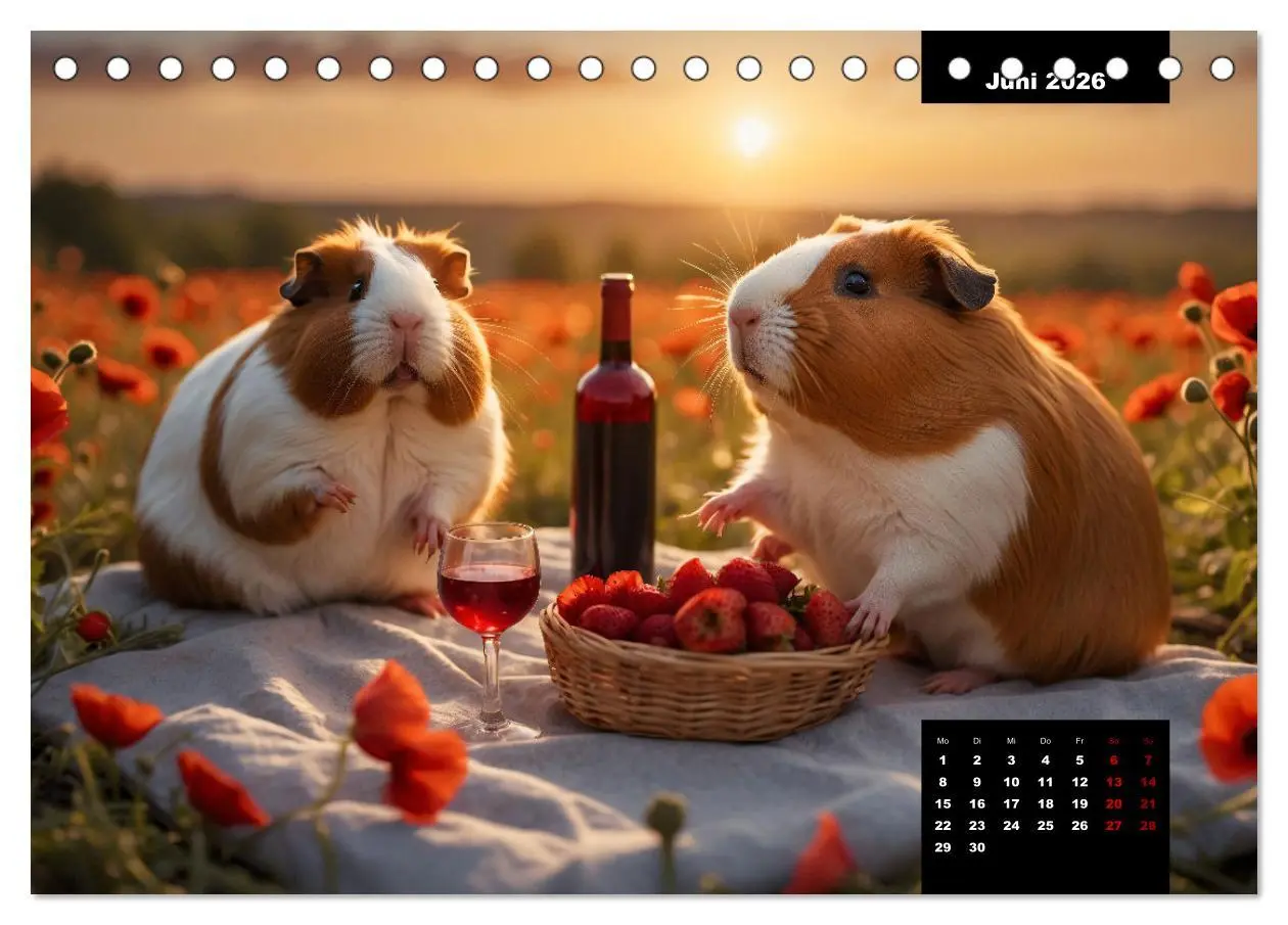 Bild: 9783457476949 | Meerschweinchen mal anders! (Tischkalender 2026 DIN A5 quer),...