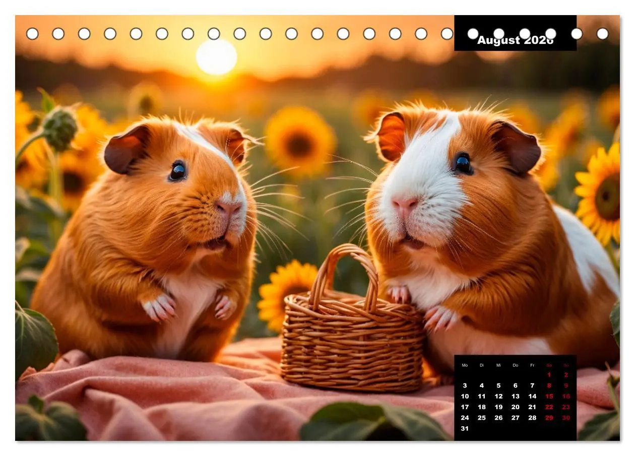 Bild: 9783457476949 | Meerschweinchen mal anders! (Tischkalender 2026 DIN A5 quer),...
