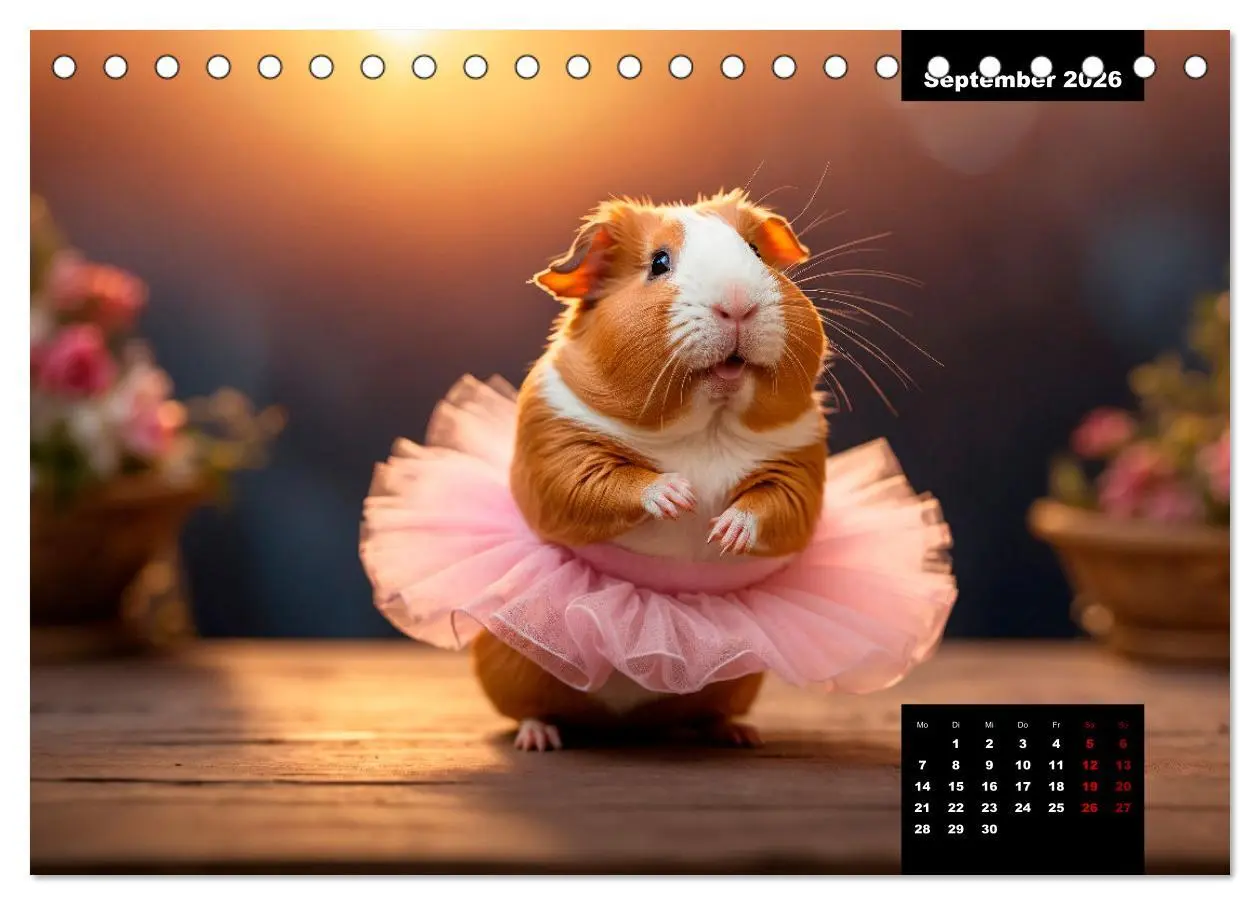 Bild: 9783457476949 | Meerschweinchen mal anders! (Tischkalender 2026 DIN A5 quer),...