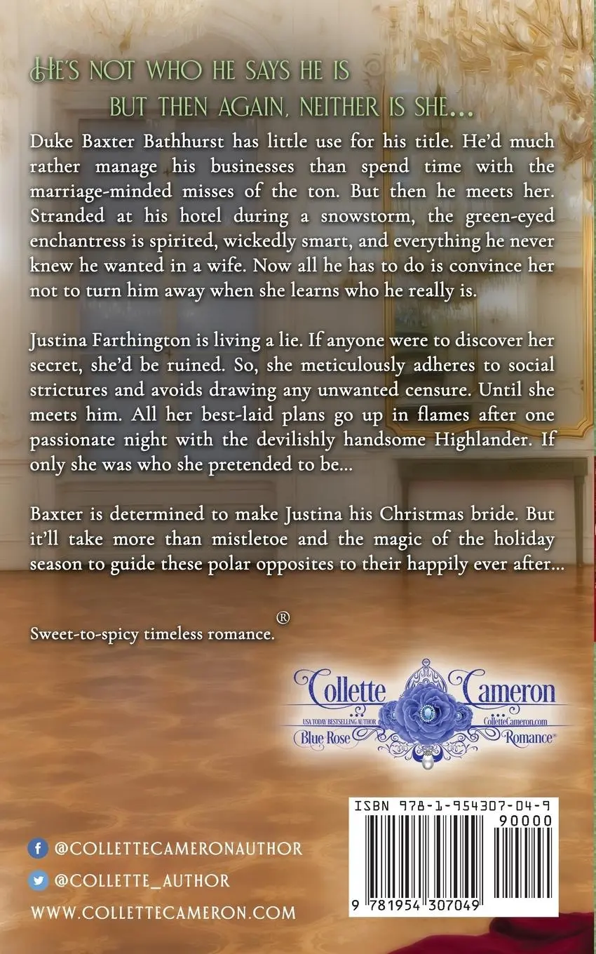 Rückseite: 9781954307049 | Wedding Her Christmas Duke | Collette Cameron | Taschenbuch | Englisch