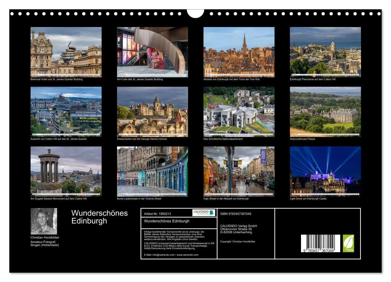 Bild: 9783457367049 | Wunderschönes Edinburgh (Wandkalender 2026 DIN A3 quer), CALVENDO...