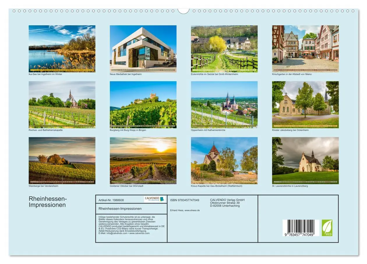 Bild: 9783457747049 | Rheinhessen-Impressionen (hochwertiger Premium Wandkalender 2026...