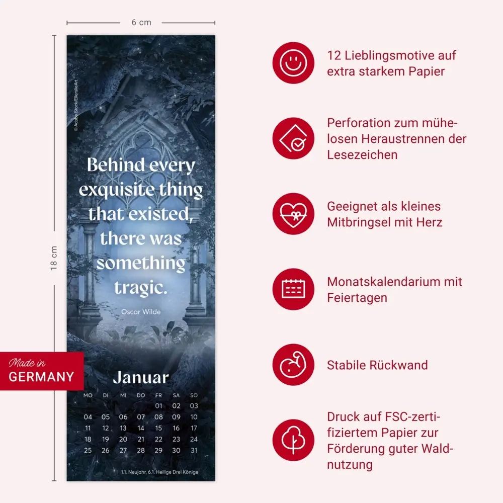 Bild: 9783756417049 | Fantasy Lesezeichen &amp; Kalender 2027 | Kalender | Geblockt | 13 S.