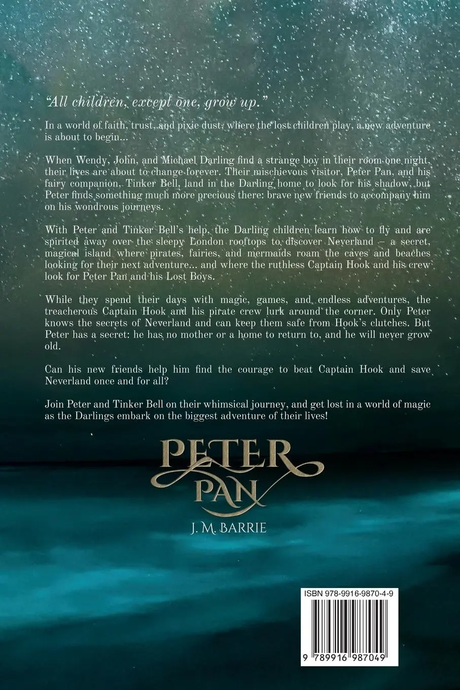 Rückseite: 9789916987049 | Peter Pan (Illustrated) | J. M. Barrie | Taschenbuch | Englisch | 2023