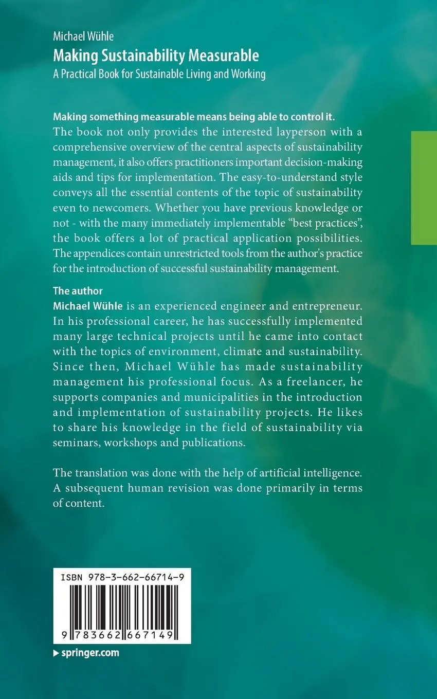 Rückseite: 9783662667149 | Making Sustainability Measurable | Michael Wühle | Taschenbuch | xvi
