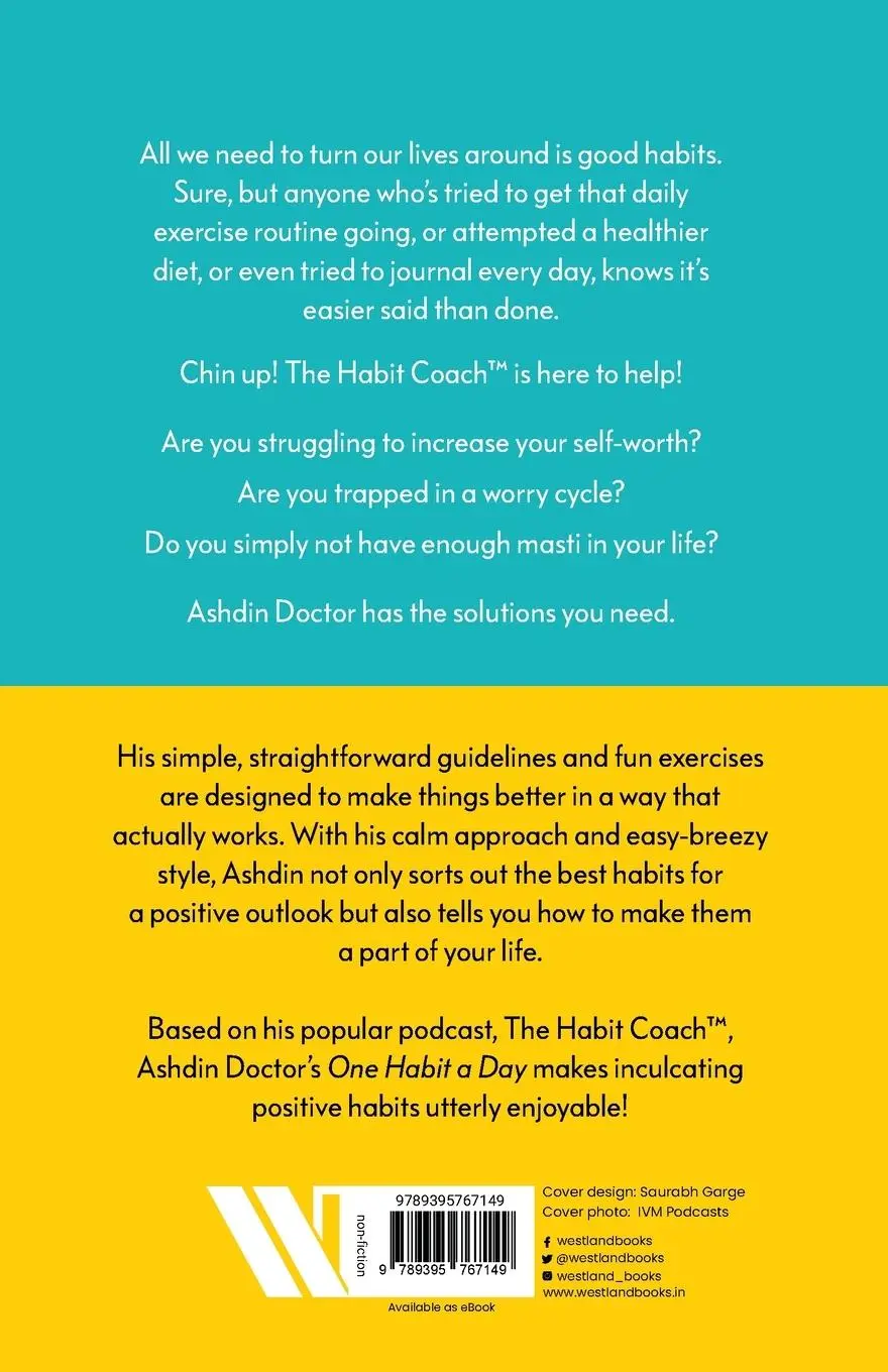 Rückseite: 9789395767149 | One Habit a Day | 31 Habits to Transform Your Life | Ashdin Doctor