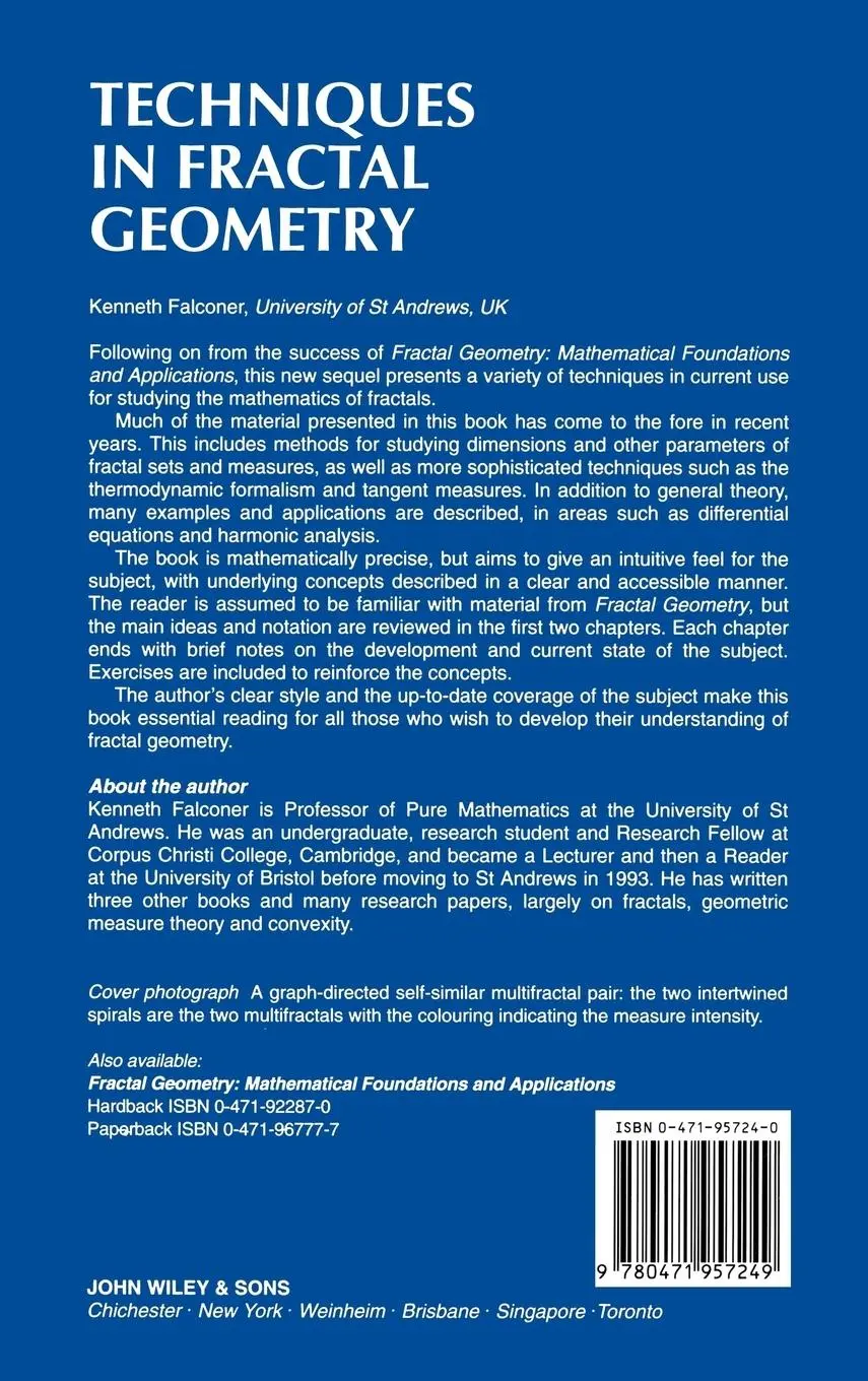Rückseite: 9780471957249 | Techniques in Fractal Geometry | Kenneth Falconer | Buch | XVIII