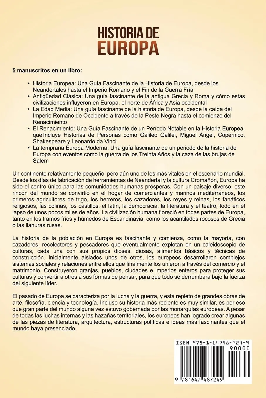 Rückseite: 9781647487249 | Historia de Europa | Captivating History | Taschenbuch | Spanisch