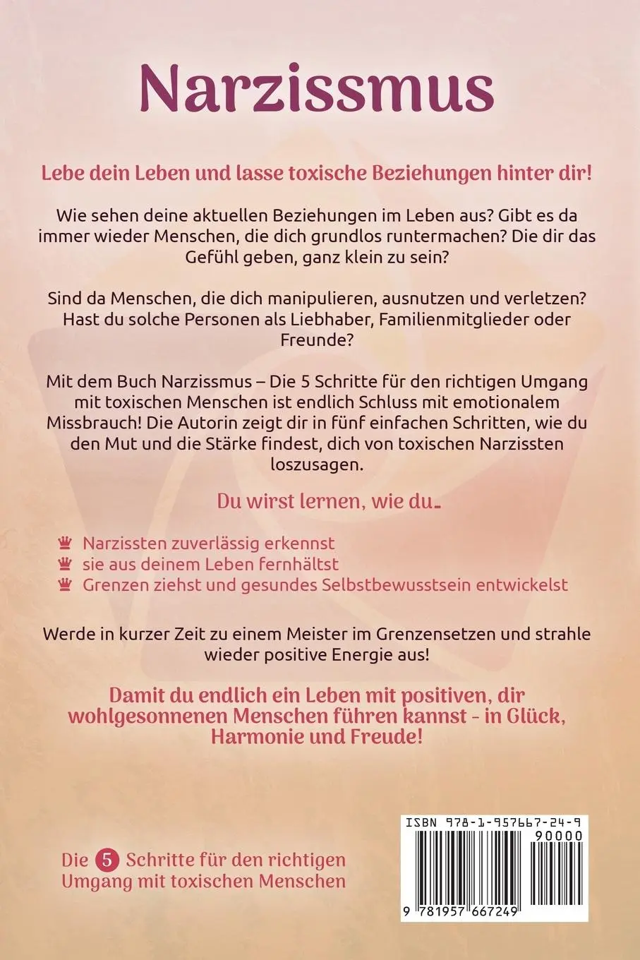 Rückseite: 9781957667249 | Narzissmus - Die 5 Schritte für den richtigen Umgang mit toxischen...
