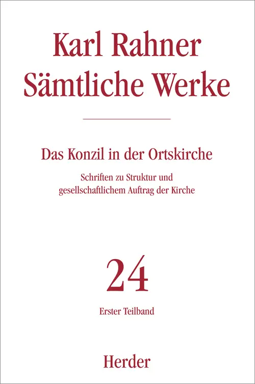 Karl Rahner Sämtliche Werke. Tl.1