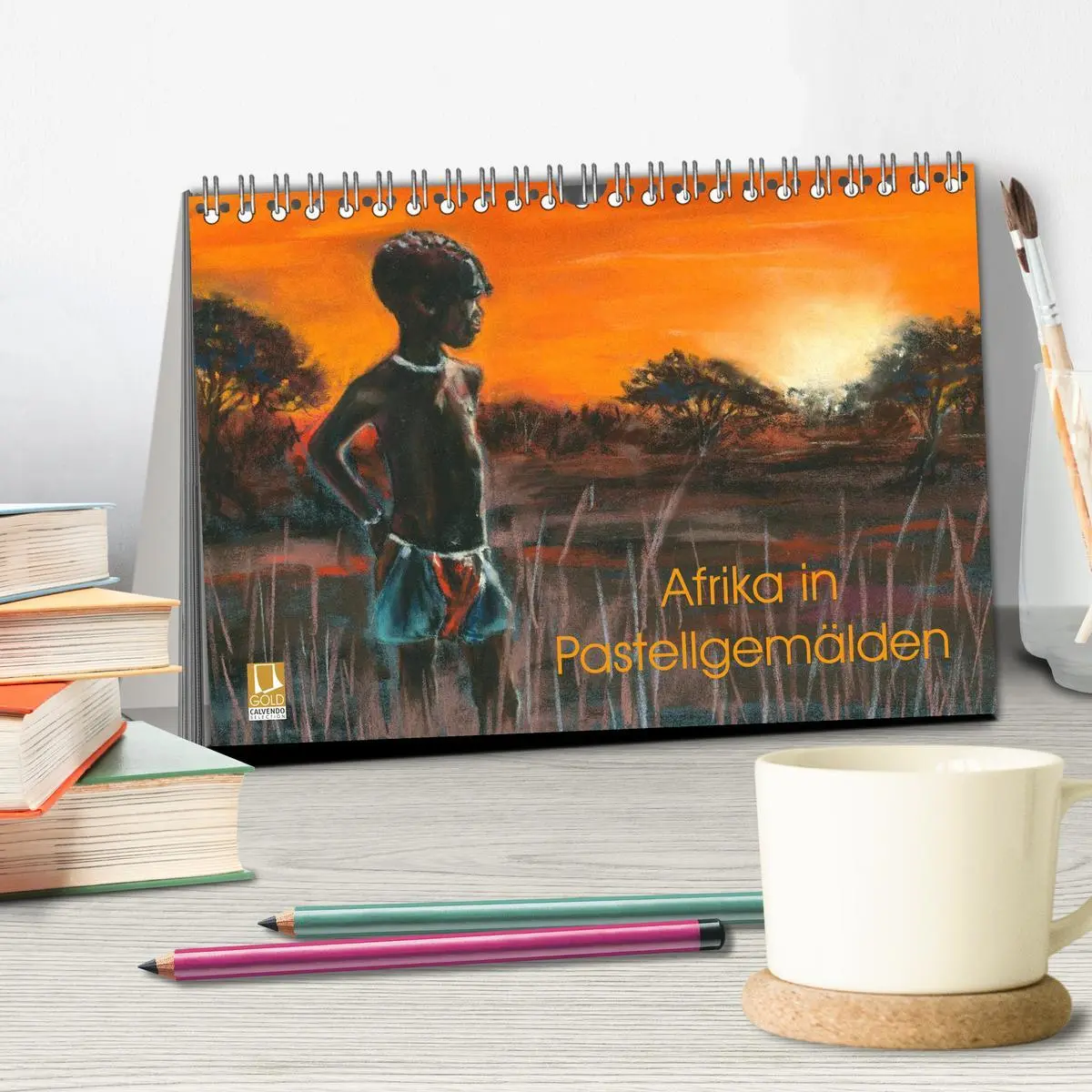 Bild: 9783457967249 | Afrika in Pastellgemälden (Tischkalender 2026 DIN A5 quer),...