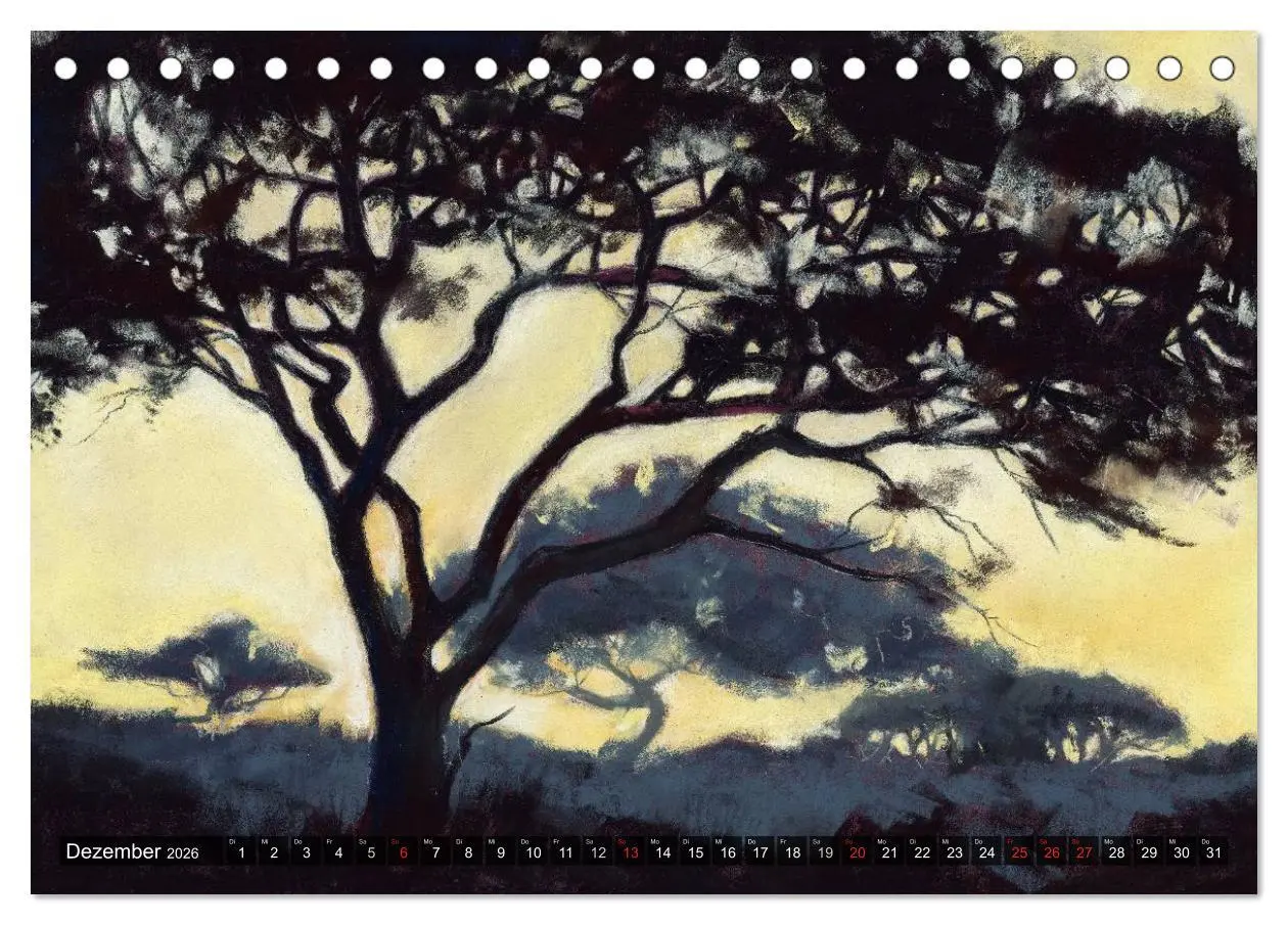 Bild: 9783457967249 | Afrika in Pastellgemälden (Tischkalender 2026 DIN A5 quer),...