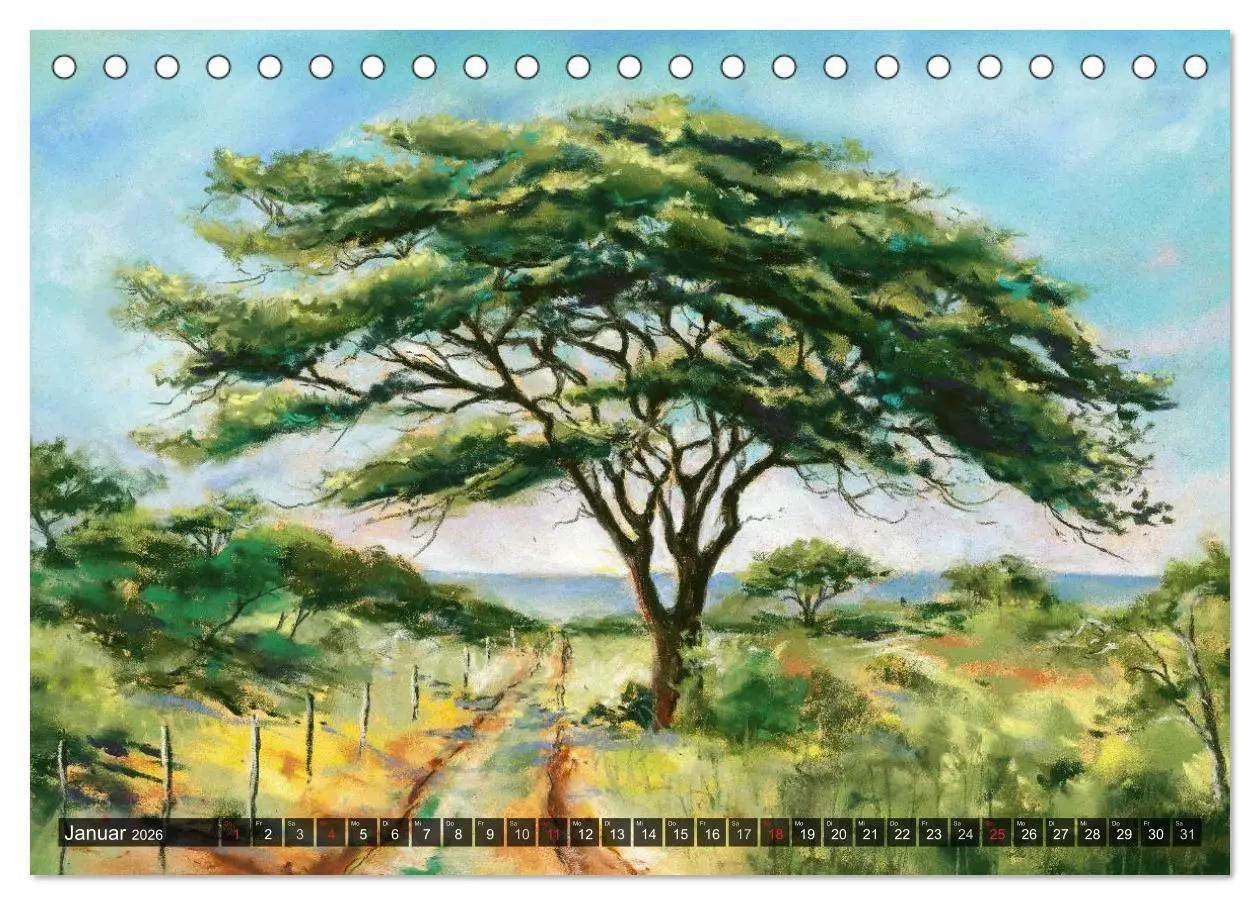 Bild: 9783457967249 | Afrika in Pastellgemälden (Tischkalender 2026 DIN A5 quer),...