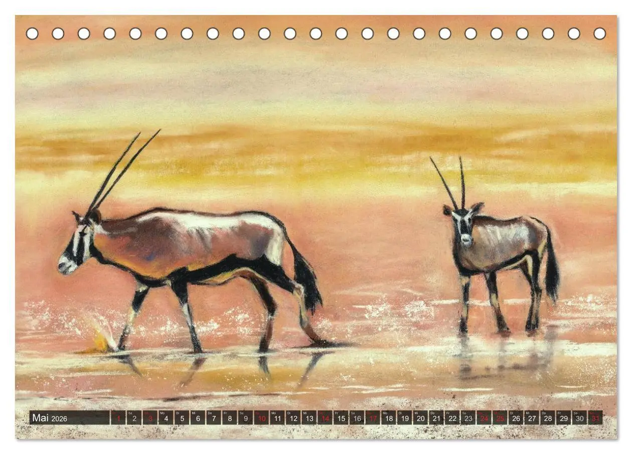 Bild: 9783457967249 | Afrika in Pastellgemälden (Tischkalender 2026 DIN A5 quer),...