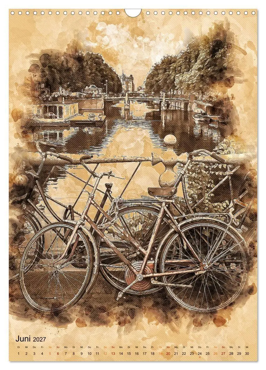Bild: 9783569527249 | Fahrrad - Retro-Kalender (Wandkalender 2027 DIN A3 hoch), CALVENDO...