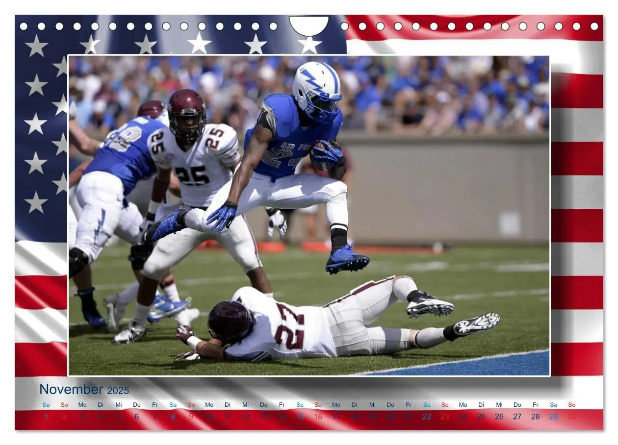 Bild: 9783435487349 | American Football - Kickoff (Wandkalender 2025 DIN A4 quer),...
