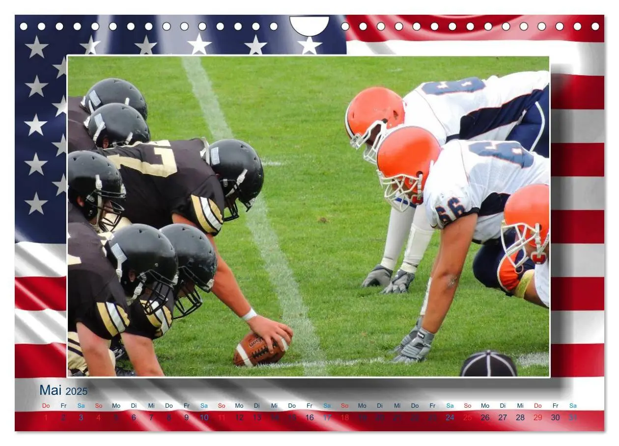 Bild: 9783435487349 | American Football - Kickoff (Wandkalender 2025 DIN A4 quer),...