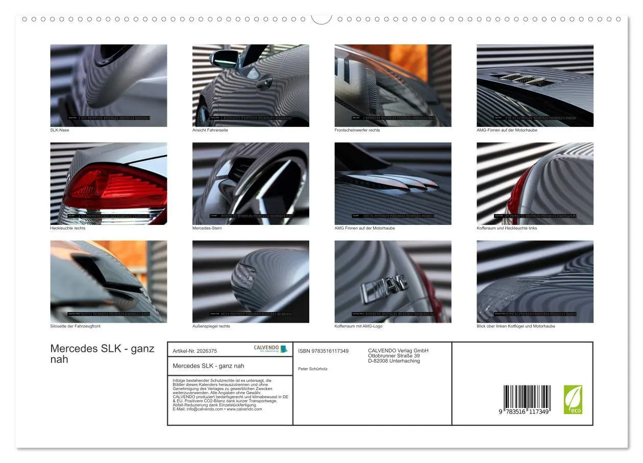 Bild: 9783516117349 | Mercedes SLK - ganz nah (hochwertiger Premium Wandkalender 2026 DIN...