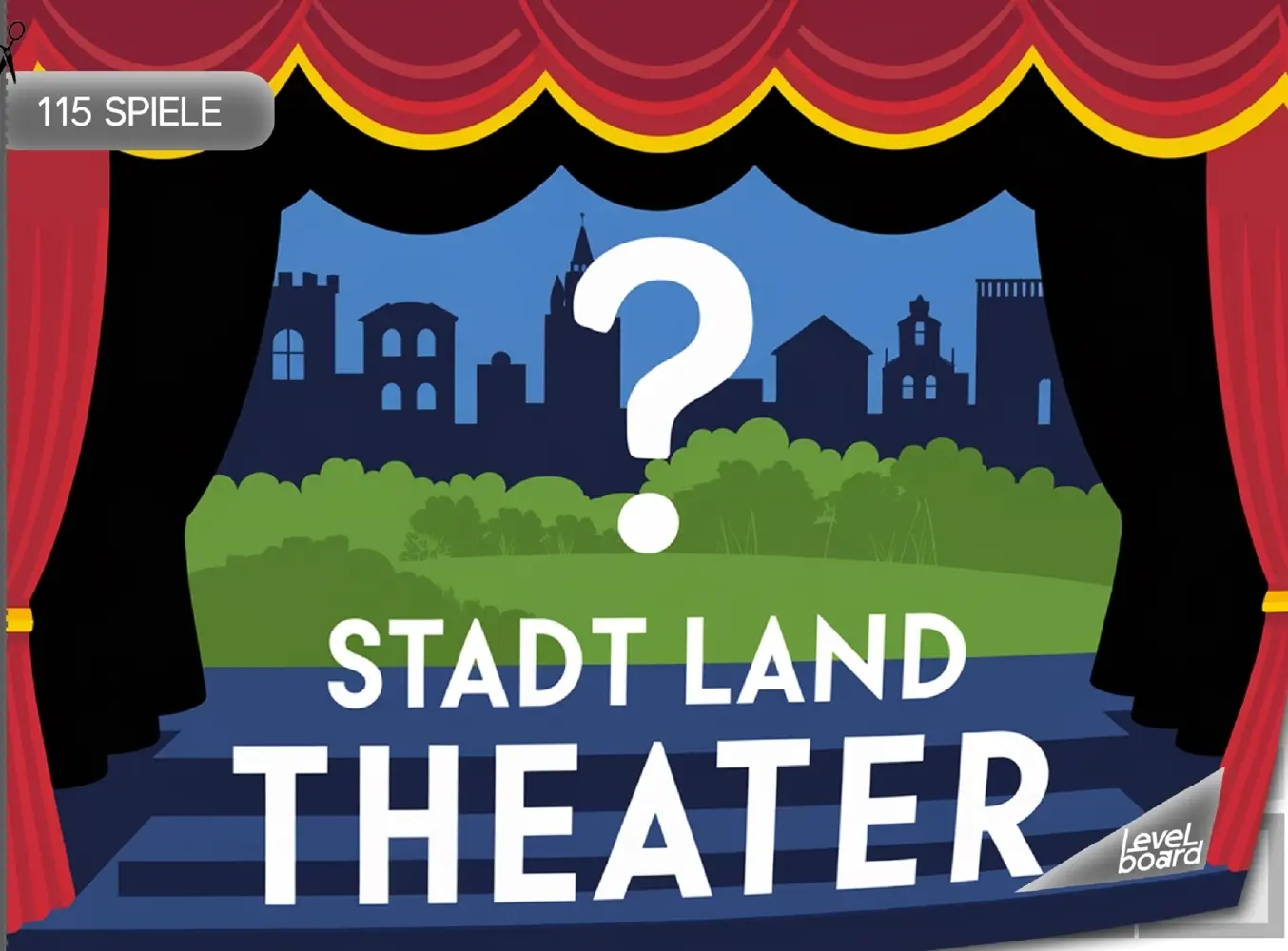 Cover: 9783693197349 | Stadt, Land, Theater - 115 Spielblöcke | levelBoard Spiele | Buch