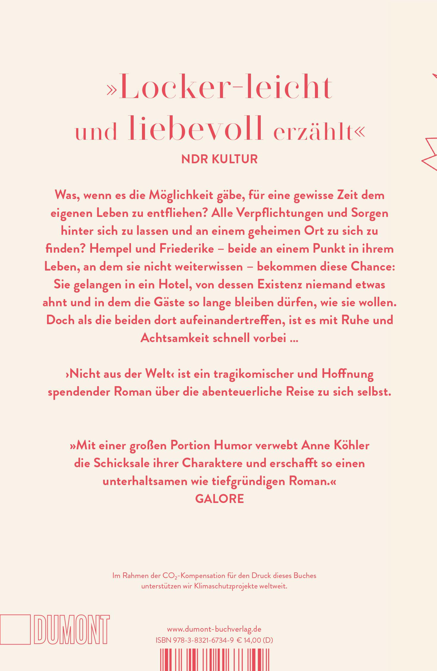 Rückseite: 9783832167349 | Nicht aus der Welt | Roman | Anne Köhler | Taschenbuch | 345 S. | 2024