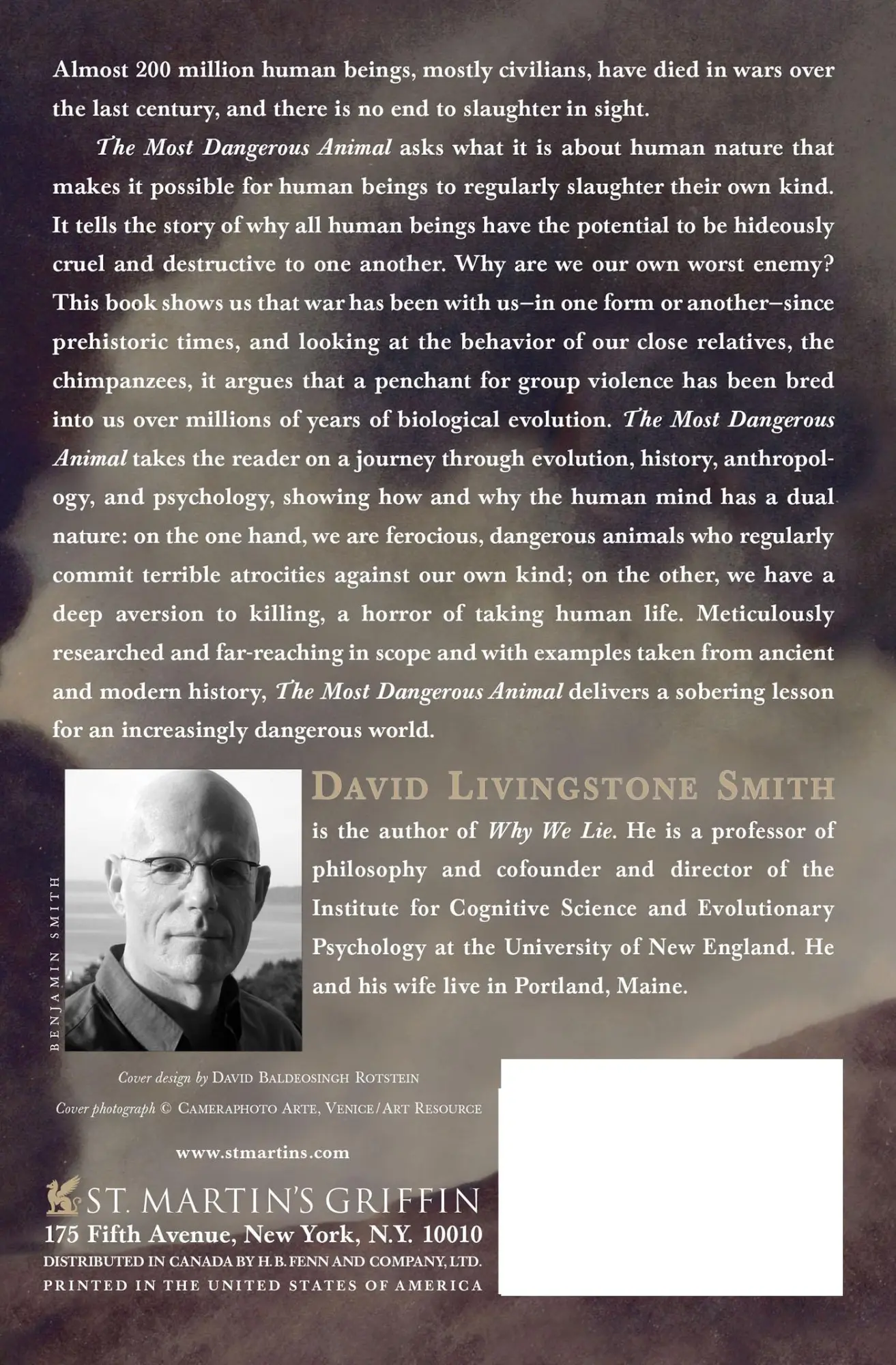 Rückseite: 9780312537449 | The Most Dangerous Animal | Human Nature and the Origins of War | Buch