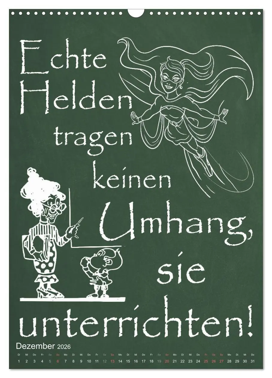 Bild: 9783516347449 | Coole Lehrersprüche (Wandkalender 2026 DIN A3 hoch), CALVENDO...