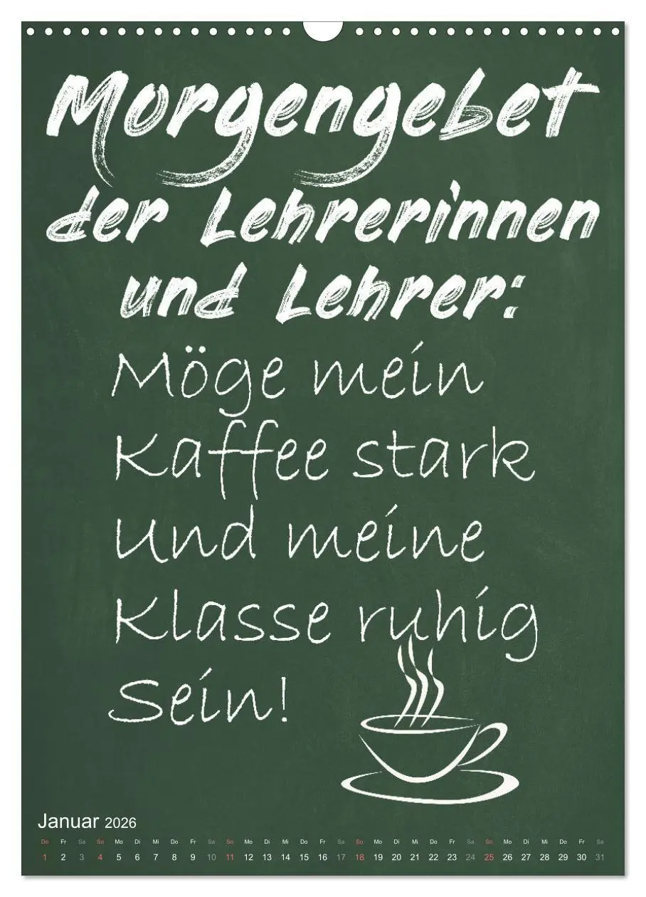 Bild: 9783516347449 | Coole Lehrersprüche (Wandkalender 2026 DIN A3 hoch), CALVENDO...