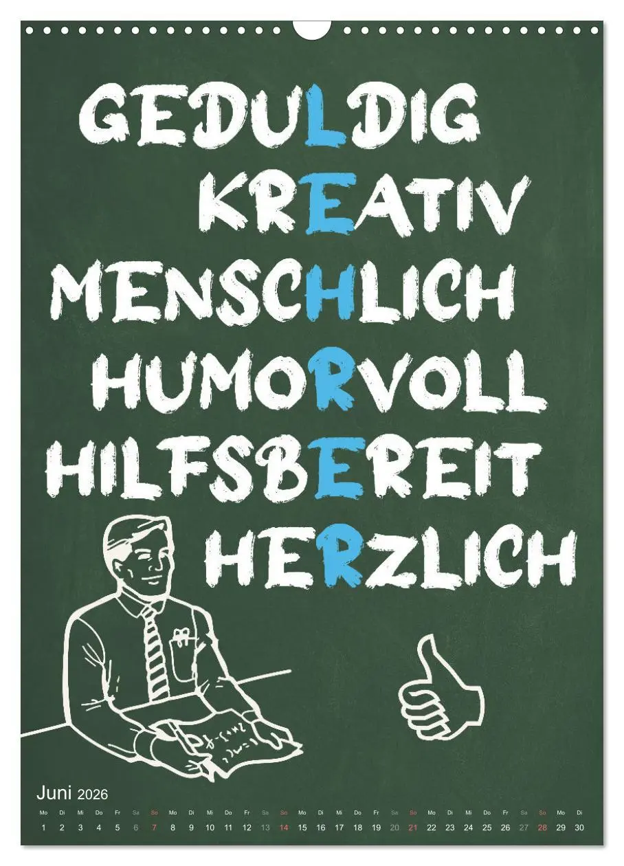 Bild: 9783516347449 | Coole Lehrersprüche (Wandkalender 2026 DIN A3 hoch), CALVENDO...