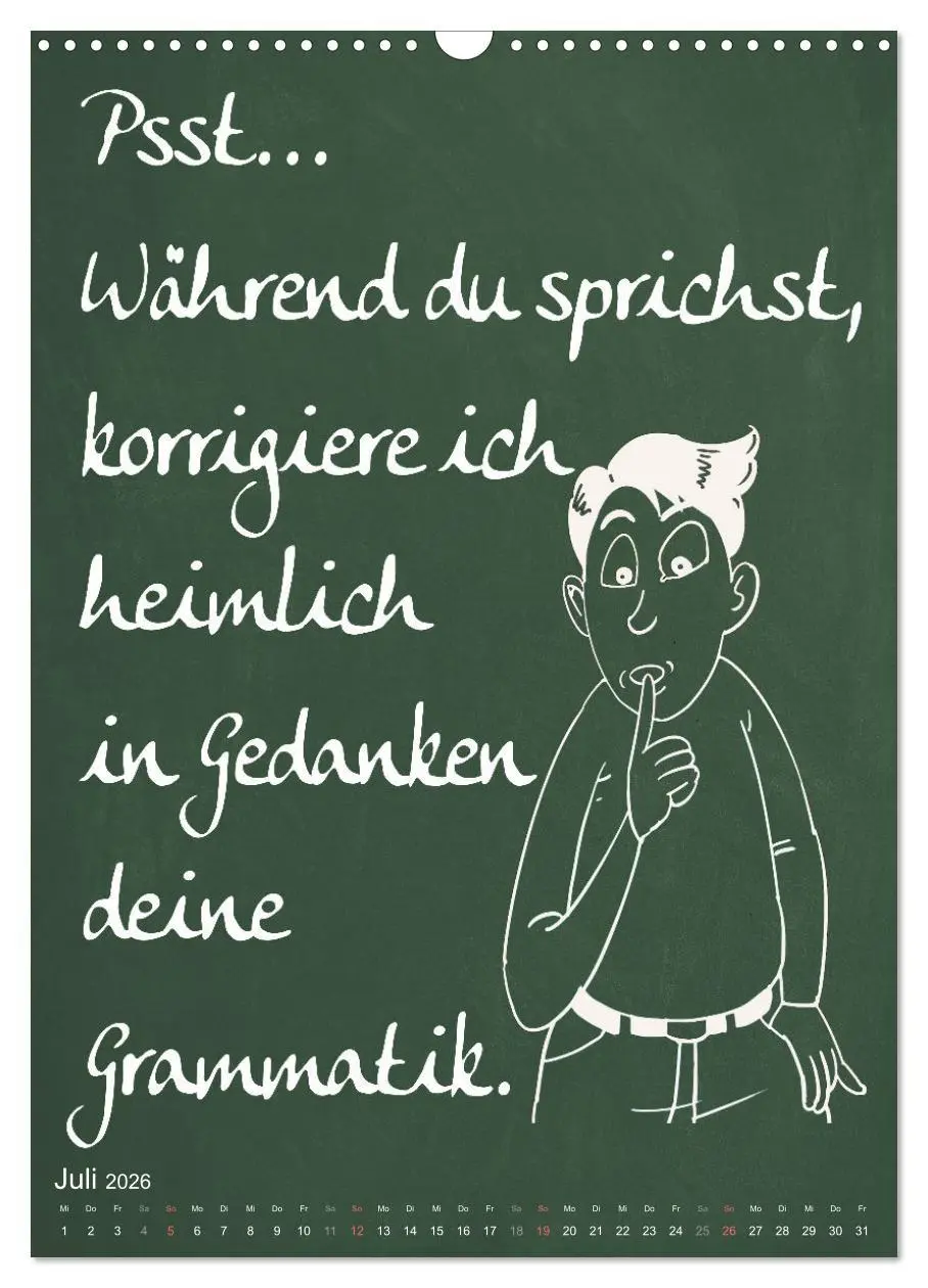 Bild: 9783516347449 | Coole Lehrersprüche (Wandkalender 2026 DIN A3 hoch), CALVENDO...