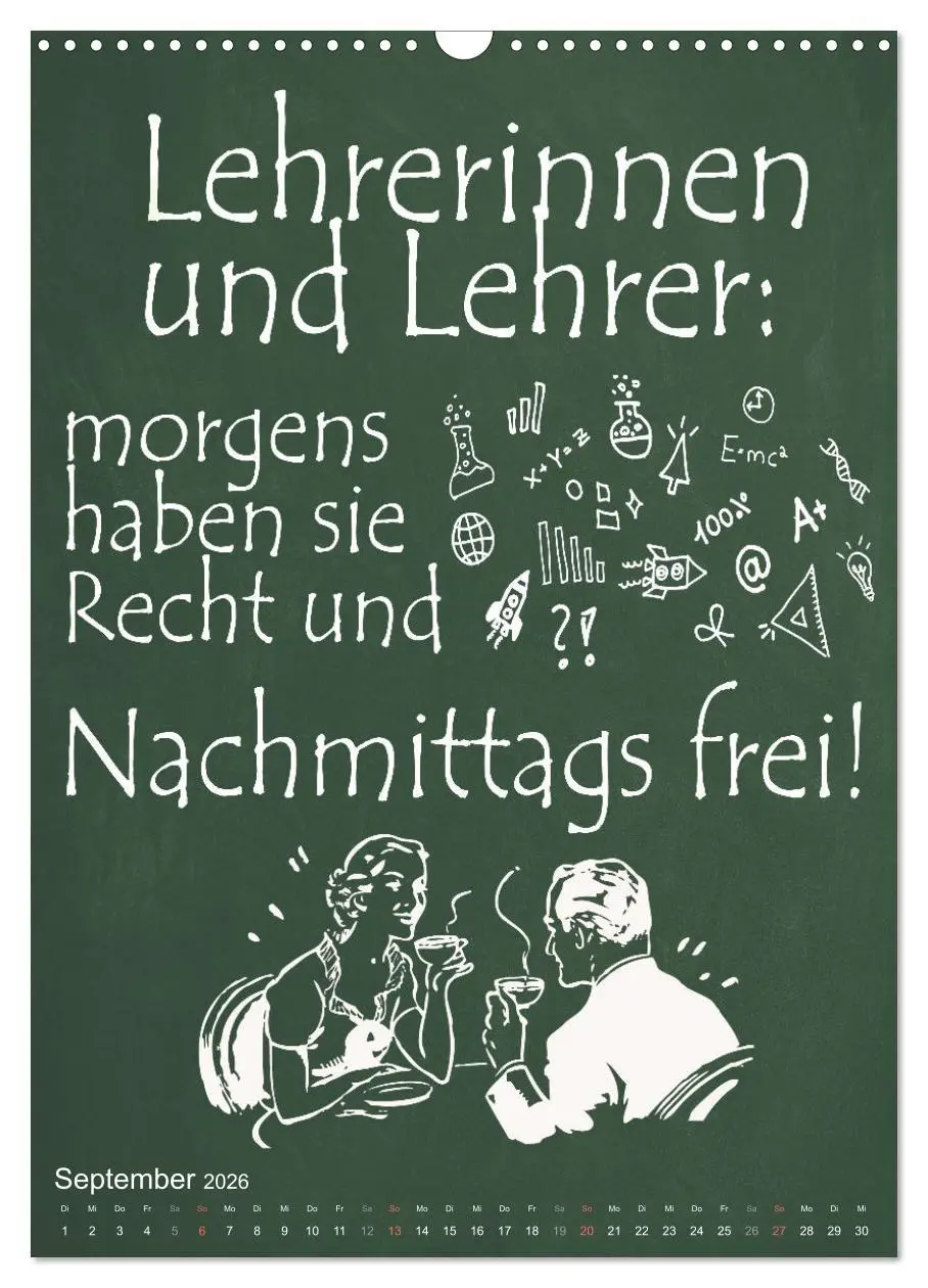 Bild: 9783516347449 | Coole Lehrersprüche (Wandkalender 2026 DIN A3 hoch), CALVENDO...