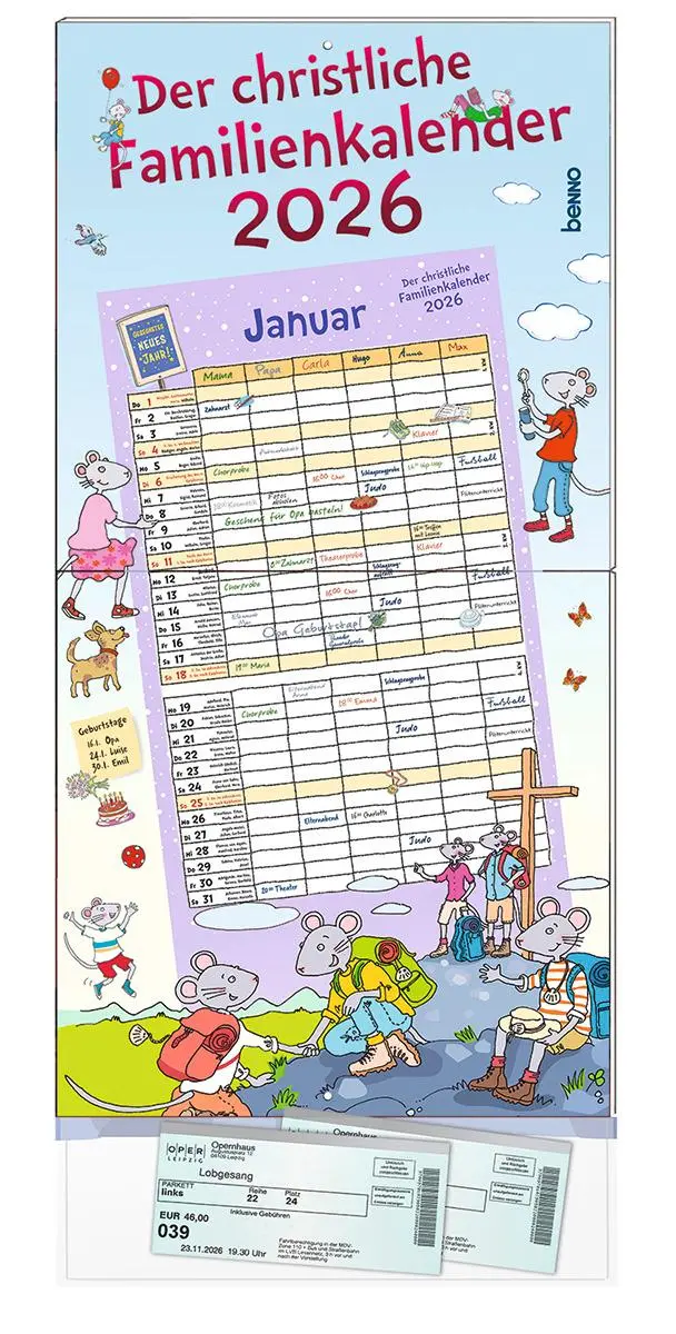 Cover: 9783746267449 | Der christliche Familienkalender 2026 | Kalender | 12 S. | Deutsch